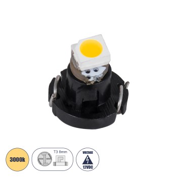 GLOBOSTAR® T3 81002 Λάμπα T3 8mm B8.5d LED 0.12W 30lm 120° DC 12V IP20 Θερμό Λευκό 2700K - 1 x Epistar SMD1210 Chip - Μ0.8 x Π0.8 x Υ0.7cm - 1 Χρόνο Εγγύηση GLOBOSTAR® T3 81002 Λάμπα T3 8mm B8.5d LED 0.12W 30lm 120° DC 12V IP20 Θερμό Λευκό 2700K - 1 x Epistar SMD1210 Chip - Μ0.8 x Π0.8 x Υ0.7cm - 1 Χρόνο Εγγύηση