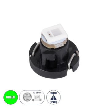 GloboStar® T3 81004 Λάμπα Αυτοκινήτου  LED 1xSMD1210 0.2W 30lm 120° DC 12-16V IP20 Μ0.8 x Π0.8 x Υ0.7mm Πράσινο GloboStar® T3 81004 Λάμπα Αυτοκινήτου  LED 1xSMD1210 0.2W 30lm 120° DC 12-16V IP20 Μ0.8 x Π0.8 x Υ0.7mm Πράσινο