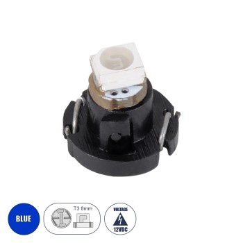 GloboStar® T3 81005 Λάμπα Αυτοκινήτου  LED 1xSMD1210 0.2W 30lm 120° DC 12-16V IP20 Μ0.8 x Π0.8 x Υ0.7mm Μπλε GloboStar® T3 81005 Λάμπα Αυτοκινήτου  LED 1xSMD1210 0.2W 30lm 120° DC 12-16V IP20 Μ0.8 x Π0.8 x Υ0.7mm Μπλε