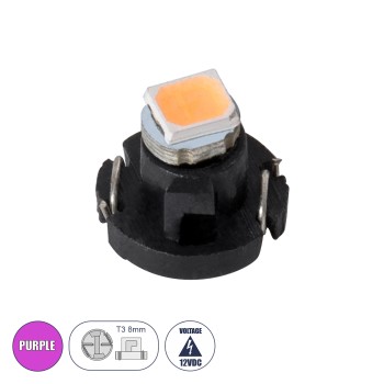 GloboStar® T3 81007 Λάμπα Αυτοκινήτου  LED 1xSMD1210 0.2W 30lm 120° DC 12-16V IP20 Μ0.8 x Π0.8 x Υ0.7mm Μωβ GloboStar® T3 81007 Λάμπα Αυτοκινήτου  LED 1xSMD1210 0.2W 30lm 120° DC 12-16V IP20 Μ0.8 x Π0.8 x Υ0.7mm Μωβ