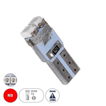 GloboStar® T5 81024 Λάμπα Αυτοκινήτου LED  2xSMD1210 0.6W 72lm 120° DC 12-16V IP20 Φ0.7 x Υ1.7cm Κόκκινο GloboStar® T5 81024 Λάμπα Αυτοκινήτου LED  2xSMD1210 0.6W 72lm 120° DC 12-16V IP20 Φ0.7 x Υ1.7cm Κόκκινο