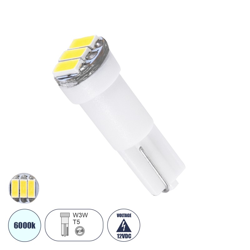 GLOBOSTAR® T5 81036 Λάμπα T5 LED 1W 100lm 120° DC 12V IP20 Ψυχρό Λευκό 6000K - 3 x Epistar SMD4014 Chip - Μ0.6 x Π0.6 x Υ1.8cm - 1 Χρόνο Εγγύηση GLOBOSTAR® T5 81036 Λάμπα T5 LED 1W 100lm 120° DC 12V IP20 Ψυχρό Λευκό 6000K - 3 x Epistar SMD4014 Chip - Μ0.6 x Π0.6 x Υ1.8cm - 1 Χρόνο Εγγύηση