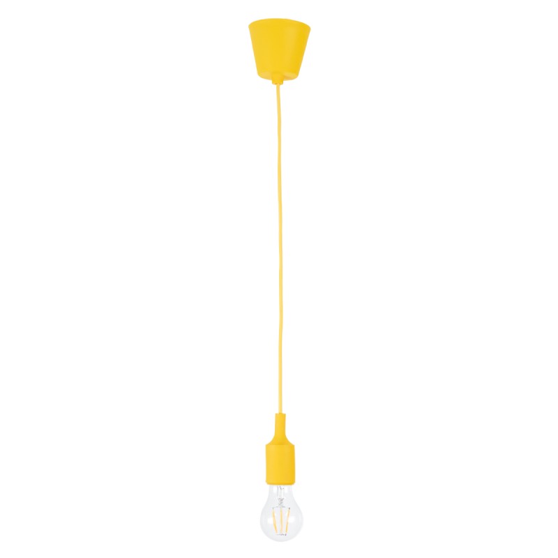GLOBOSTAR® CABLITO 61555 Μοντέρνο Κρεμαστό Φωτιστικό Οροφής με Ντουί 1 x E27 AC 220-240V IP20 - Κίτρινο - Μ4 x Π4 x Υ110cm