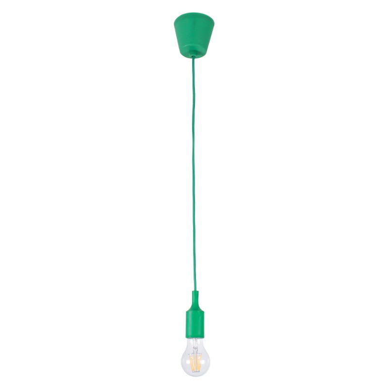 GLOBOSTAR® CABLITO 61556 Μοντέρνο Κρεμαστό Φωτιστικό Οροφής με Ντουί 1 x E27 AC 220-240V IP20 - Πράσινο - Μ4 x Π4 x Υ110cm