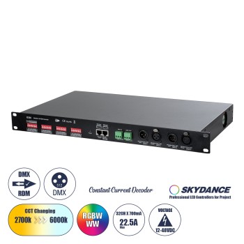 GloboStar® 71570 D32C SKYDANCE DC DMX & RDM Dimmer High Speed Controller / Constant Current Decoder 32 Καναλιών DC 12-48V 32 x 700mA 34W - Max 22.5A 1075W - IP20 Μ48 x Π26 x Υ5cm - 5 Years Warranty GloboStar® 71570 D32C SKYDANCE DC DMX & RDM Dimmer High Speed Controller / Constant Current Decoder 32 Καναλιών DC 12-48V 32 x 700mA 34W - Max 22.5A 1075W - IP20 Μ48 x Π26 x Υ5cm - 5 Years Warranty