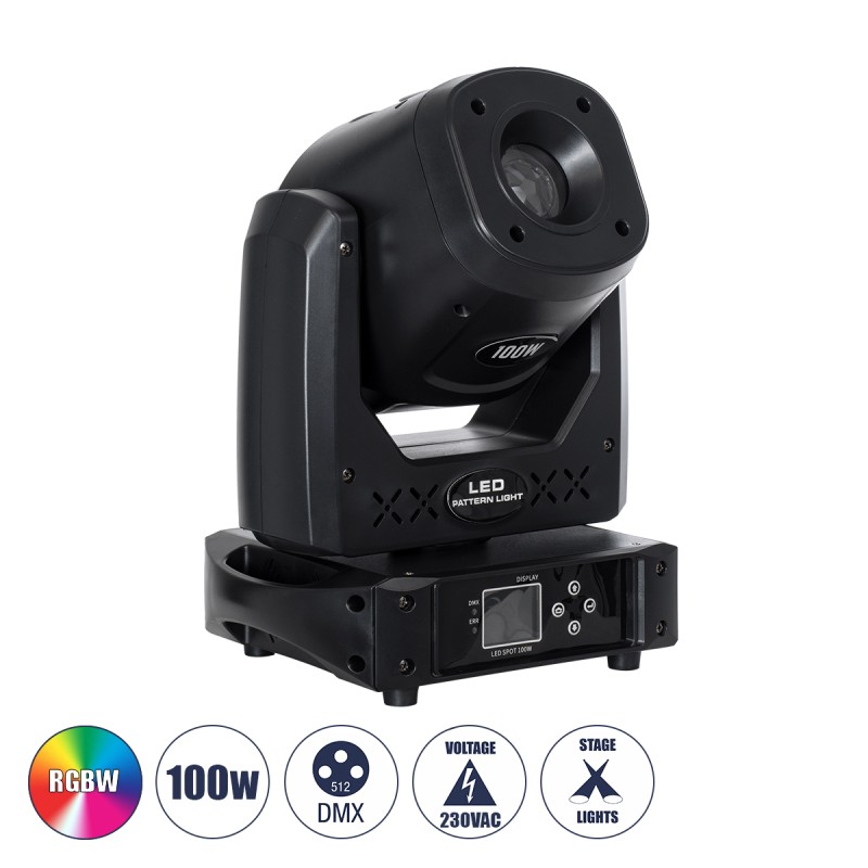 GloboStar® HERACLES 51156 Επαγγελματική Κινούμενη Ρομποτική Κεφαλή PATTERN Light CREE LED 100W AC 220V-240V IP20 RGBW DMX512 - Μ25.5 x Π20 x Υ35cm - 2 Χρόνια Εγγύηση GloboStar® HERACLES 51156 Επαγγελματική Κινούμενη Ρομποτική Κεφαλή PATTERN Light CREE LED 100W AC 220V-240V IP20 RGBW DMX512 - Μ25.5 x Π20 x Υ35cm - 2 Χρόνια Εγγύηση