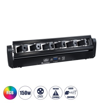 GLOBOSTAR® AMNESIA 51179 Stage Κινούμενη Ρομποτική Κεφαλή Spider Super Beam LASER 150W 2° AC 220-240V IP20 6 x 1W LASER Chip 300mW RED/638nm 100mW GREEN/531nm 600mW BLUE/442nm Πολύχρωμο RGB Dimmable DMX512 Protocol 14/35 Channels - Μ86 x Π23 x Υ9cm - 2 Χρ GLOBOSTAR® AMNESIA 51179 Stage Κινούμενη Ρομποτική Κεφαλή Spider Super Beam LASER 150W 2° AC 220-240V IP20 6 x 1W LASER Chip 300mW RED/638nm 100mW GREEN/531nm 600mW BLUE/442nm Πολύχρωμο RGB Dimmable DMX512 Protocol 14/35 Channels - Μ86 x Π23 x Υ9cm - 2 Χρ
