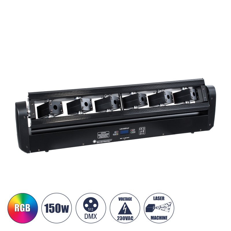 GLOBOSTAR® AMNESIA 51179 Stage Κινούμενη Ρομποτική Κεφαλή Spider Super Beam LASER 150W 2° AC 220-240V IP20 6 x 1W LASER Chip 300mW RED/638nm 100mW GREEN/531nm 600mW BLUE/442nm Πολύχρωμο RGB Dimmable DMX512 Protocol 14/35 Channels - Μ86 x Π23 x Υ9cm - 2 Χρ GLOBOSTAR® AMNESIA 51179 Stage Κινούμενη Ρομποτική Κεφαλή Spider Super Beam LASER 150W 2° AC 220-240V IP20 6 x 1W LASER Chip 300mW RED/638nm 100mW GREEN/531nm 600mW BLUE/442nm Πολύχρωμο RGB Dimmable DMX512 Protocol 14/35 Channels - Μ86 x Π23 x Υ9cm - 2 Χρ