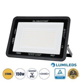 GLOBOSTAR® ATLAS 61430 Προβολέας LED 150W 17250lm 120° AC 220-240V Αδιάβροχο IP67 Θερμό Λευκό 2700K - Lumileds SMD Chip - TÜV Rheinland Certified - Μαύρο Ματ - Μ32 x Π4 x Υ23cm - 5 Χρόνια Εγγύηση GLOBOSTAR® ATLAS 61430 Προβολέας LED 150W 17250lm 120° AC 220-240V Αδιάβροχο IP67 Θερμό Λευκό 2700K - Lumileds SMD Chip - TÜV Rheinland Certified - Μαύρο Ματ - Μ32 x Π4 x Υ23cm - 5 Χρόνια Εγγύηση