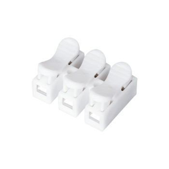 GloboStar® FAST-CONNECT 69906 Τριπλή Κλέμα Ταχείας Σύνδεσης & Διακλάδωσης Καλωδίων - 3 x Είσοδοι & 3 x Έξοδοι με Συμβατή Διατομή Καλωδίων 0.2mm² έως 1mm² - 250V 2A Max - Μ2 x Π2.7 x Υ1.9cm - Λευκό - Πακέτο 20 Τεμαχίων - 5 Years Warranty GloboStar® FAST-CONNECT 69906 Τριπλή Κλέμα Ταχείας Σύνδεσης & Διακλάδωσης Καλωδίων - 3 x Είσοδοι & 3 x Έξοδοι με Συμβατή Διατομή Καλωδίων 0.2mm² έως 1mm² - 250V 2A Max - Μ2 x Π2.7 x Υ1.9cm - Λευκό - Πακέτο 20 Τεμαχίων - 5 Years Warranty
