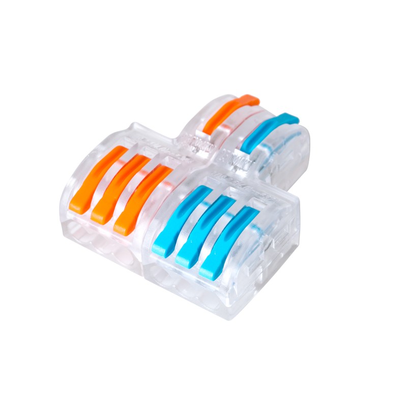 GloboStar® FAST-CONNECT 69910 Διπλή σε Εξαπλή Κλέμα Ταχείας Σύνδεσης & Διακλάδωσης Καλωδίων - 2 x Είσοδοι & 6 x Έξοδοι με Συμβατή Διατομή Καλωδίων 0.08mm² έως 2.5mm² - 250V/4KV 32A Max - Μ3.6 x Π4 x Υ1.5cm - Διάφανο με Πορτοκαλί & Μπλε - Πακέτ GloboStar® FAST-CONNECT 69910 Διπλή σε Εξαπλή Κλέμα Ταχείας Σύνδεσης & Διακλάδωσης Καλωδίων - 2 x Είσοδοι & 6 x Έξοδοι με Συμβατή Διατομή Καλωδίων 0.08mm² έως 2.5mm² - 250V/4KV 32A Max - Μ3.6 x Π4 x Υ1.5cm - Διάφανο με Πορτοκαλί & Μπλε - Πακέτ