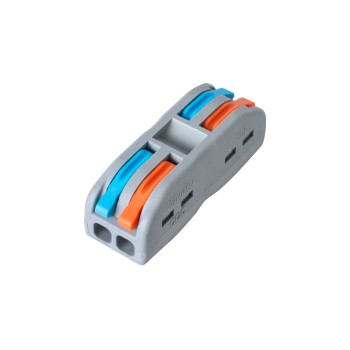 GLOBOSTAR® FAST-CONNECT 69911 Διπλή Κλέμα Ταχείας Σύνδεσης & Διακλάδωσης Καλωδίων - 2 x Είσοδοι & 2 x Έξοδοι με Συμβατή Διατομή Καλωδίων 0.08mm² έως 2.5mm² - 250V/4KV 32A Max IP20 - Γκρι με Πορτοκαλί & Μπλε - Μ2 x Π4 x Υ1.5cm - Πακέτο 5 Τεμαχί GLOBOSTAR® FAST-CONNECT 69911 Διπλή Κλέμα Ταχείας Σύνδεσης & Διακλάδωσης Καλωδίων - 2 x Είσοδοι & 2 x Έξοδοι με Συμβατή Διατομή Καλωδίων 0.08mm² έως 2.5mm² - 250V/4KV 32A Max IP20 - Γκρι με Πορτοκαλί & Μπλε - Μ2 x Π4 x Υ1.5cm - Πακέτο 5 Τεμαχί