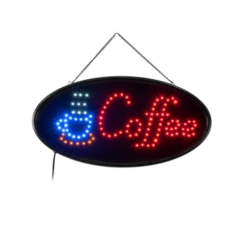 GloboStar® 75687 Φωτιστικό Ταμπέλα LED Οβάλ Σήμανσης COFFEE με Πρίζα AC 230V Μ48 x Π1.8 x Υ24.5cm GloboStar® 75687 Φωτιστικό Ταμπέλα LED Οβάλ Σήμανσης COFFEE με Πρίζα AC 230V Μ48 x Π1.8 x Υ24.5cm