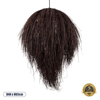 GLOBOSTAR® ARCHIPELAGO 01750 Boho Κρεμαστό Φωτιστικό Οροφής με Ντουί 1 x E27 AC 220-240V IP20 - Καφέ - Μ40 x Π40 x Υ63cm GLOBOSTAR® ARCHIPELAGO 01750 Boho Κρεμαστό Φωτιστικό Οροφής με Ντουί 1 x E27 AC 220-240V IP20 - Καφέ - Μ40 x Π40 x Υ63cm