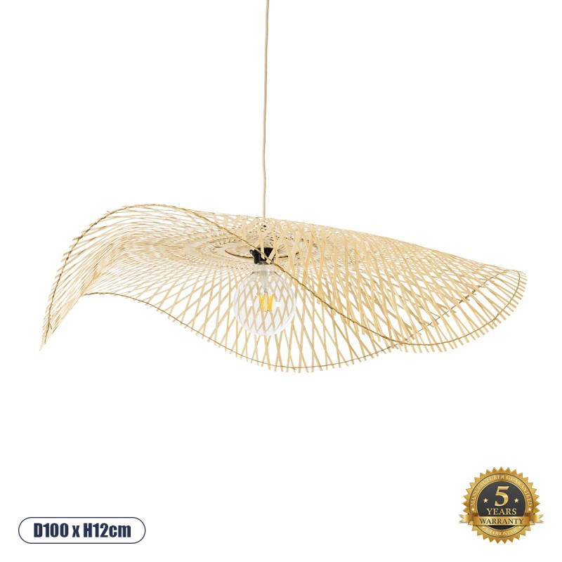 GLOBOSTAR® MELEMELE 01842 Boho Κρεμαστό Φωτιστικό Οροφής με Ντουί 1 x E27 AC 220-240V IP20 - Μπεζ - Μ100 x Π100 x Υ12cm GLOBOSTAR® MELEMELE 01842 Boho Κρεμαστό Φωτιστικό Οροφής με Ντουί 1 x E27 AC 220-240V IP20 - Μπεζ - Μ100 x Π100 x Υ12cm