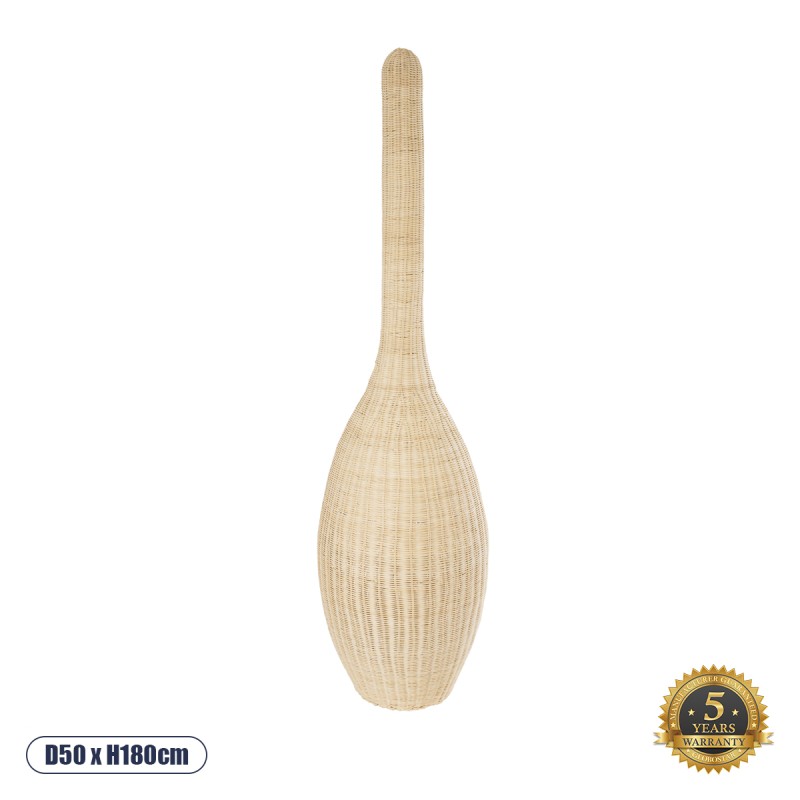 GloboStar® PARADIS 01846 Boho Επιδαπέδιο Φωτιστικό Μονόφωτο 1 x E27 IP20 Μπεζ Ξύλο - Μ50 x Π50 x Υ180cm GloboStar® PARADIS 01846 Boho Επιδαπέδιο Φωτιστικό Μονόφωτο 1 x E27 IP20 Μπεζ Ξύλο - Μ50 x Π50 x Υ180cm