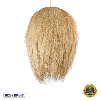 GLOBOSTAR® ARCHIPELAGO 01914 Boho Κρεμαστό Φωτιστικό Οροφής με Ντουί 1 x E27 AC 220-240V IP20 - Μπεζ - Μ120 x Π120 x Υ140cm GLOBOSTAR® ARCHIPELAGO 01914 Boho Κρεμαστό Φωτιστικό Οροφής με Ντουί 1 x E27 AC 220-240V IP20 - Μπεζ - Μ120 x Π120 x Υ140cm