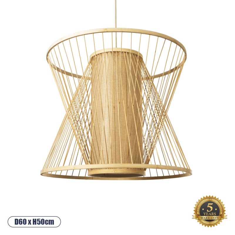 GLOBOSTAR® HIBISCUS 01925 Boho Κρεμαστό Φωτιστικό Οροφής με Ντουί 1 x E27 AC 220-240V IP20 - Μπεζ - Μ60 x Π60 x Υ50cm GLOBOSTAR® HIBISCUS 01925 Boho Κρεμαστό Φωτιστικό Οροφής με Ντουί 1 x E27 AC 220-240V IP20 - Μπεζ - Μ60 x Π60 x Υ50cm