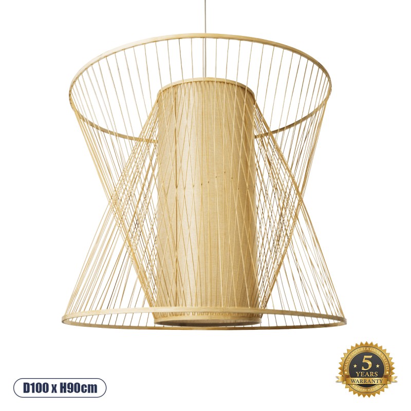 GLOBOSTAR® HIBISCUS 01926 Boho Κρεμαστό Φωτιστικό Οροφής με Ντουί 1 x E27 AC 220-240V IP20 - Μπεζ - Μ100 x Π100 x Υ90cm GLOBOSTAR® HIBISCUS 01926 Boho Κρεμαστό Φωτιστικό Οροφής με Ντουί 1 x E27 AC 220-240V IP20 - Μπεζ - Μ100 x Π100 x Υ90cm