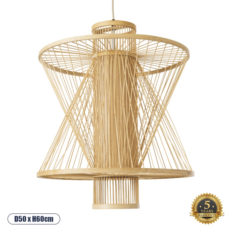 GLOBOSTAR® HIBISCUS 01931 Boho Κρεμαστό Φωτιστικό Οροφής με Ντουί 1 x E27 AC 220-240V IP20 - Μπεζ - Μ50 x Π50 x Υ60cm GLOBOSTAR® HIBISCUS 01931 Boho Κρεμαστό Φωτιστικό Οροφής με Ντουί 1 x E27 AC 220-240V IP20 - Μπεζ - Μ50 x Π50 x Υ60cm