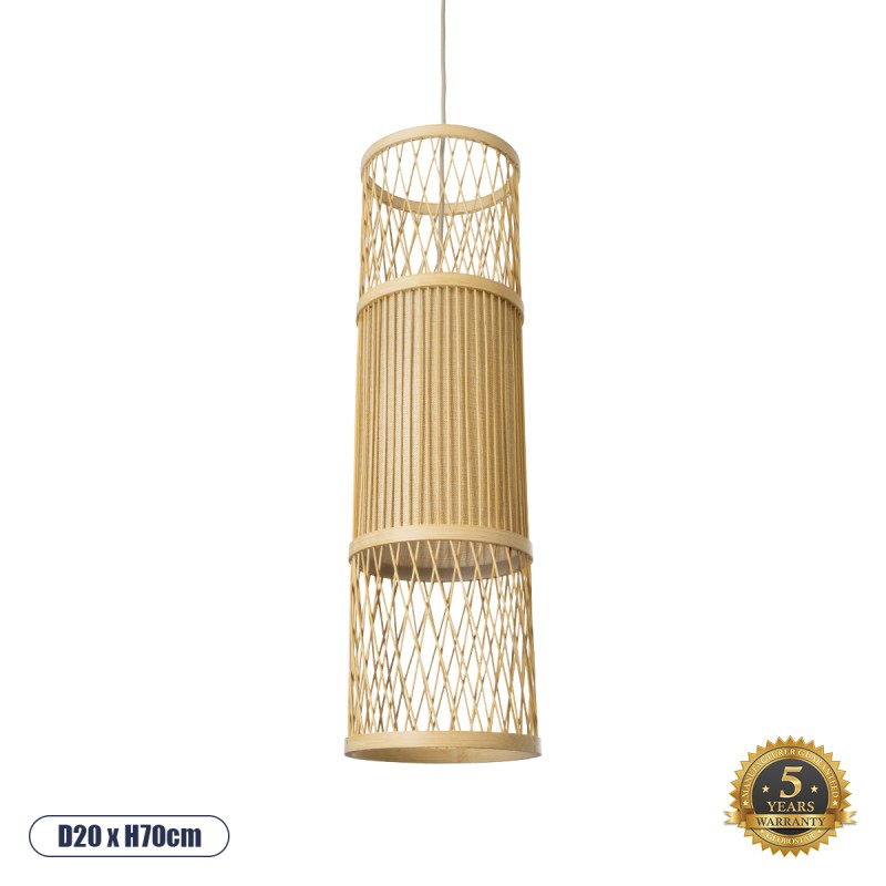 GLOBOSTAR® HIBISCUS 01933 Boho Κρεμαστό Φωτιστικό Οροφής με Ντουί 1 x E27 AC 220-240V IP20 - Μπεζ - Μ20 x Π20 x Υ70cm GLOBOSTAR® HIBISCUS 01933 Boho Κρεμαστό Φωτιστικό Οροφής με Ντουί 1 x E27 AC 220-240V IP20 - Μπεζ - Μ20 x Π20 x Υ70cm