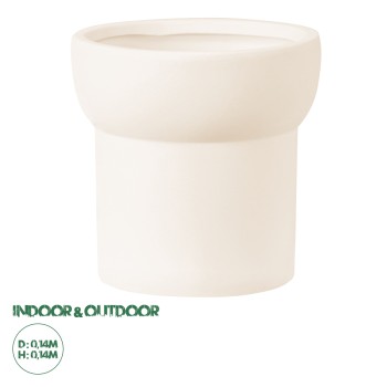 GloboStar® Artificial Garden MALLORCA 20449 Πήλινο Κεραμικό Κασπώ Γλάστρα - Flower Pot Μπεζ Φ14cm x Υ14cm GloboStar® Artificial Garden MALLORCA 20449 Πήλινο Κεραμικό Κασπώ Γλάστρα - Flower Pot Μπεζ Φ14cm x Υ14cm