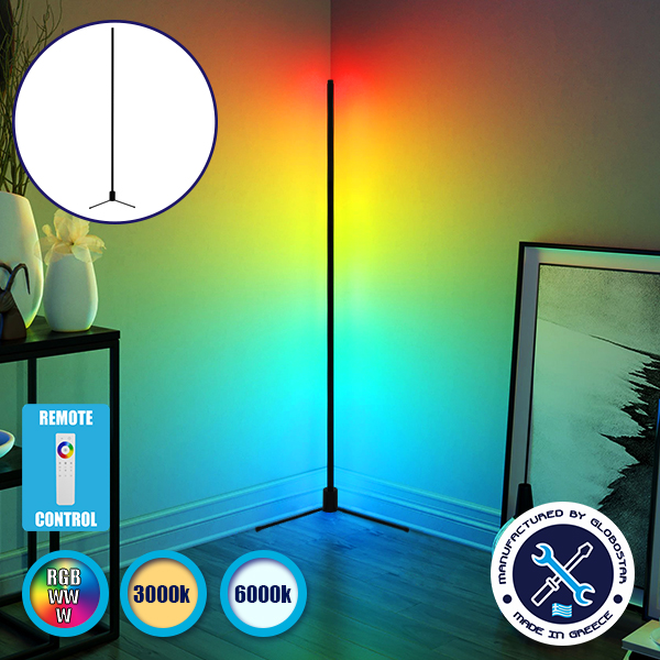 Μοντέρνο Minimal Επιδαπέδιο Μαύρο Φωτιστικό 250cm LED 50 Watt με Ασύρματο Χειριστήριο Αφής 2.4G RF & Dimmer RGBW+WW Πολύχρωμο - Ψυχρό - Ημέρας - Θερμό GloboStar ALIEN Design GLOBO-250-9 Μοντέρνο Minimal Επιδαπέδιο Μαύρο Φωτιστικό 250cm LED 50 Watt με Ασύρματο Χειριστήριο Αφής 2.4G RF & Dimmer RGBW+WW Πολύχρωμο - Ψυχρό - Ημέρας - Θερμό GloboStar ALIEN Design GLOBO-250-9