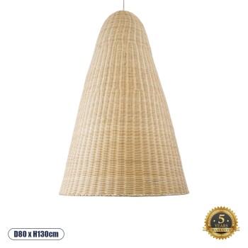 GLOBOSTAR® MAHANA 01827 Boho Κρεμαστό Φωτιστικό Οροφής με Ντουί 1 x E27 AC 220-240V IP20 - Μπεζ - Μ80 x Π80 x Υ130cm GLOBOSTAR® MAHANA 01827 Boho Κρεμαστό Φωτιστικό Οροφής με Ντουί 1 x E27 AC 220-240V IP20 - Μπεζ - Μ80 x Π80 x Υ130cm