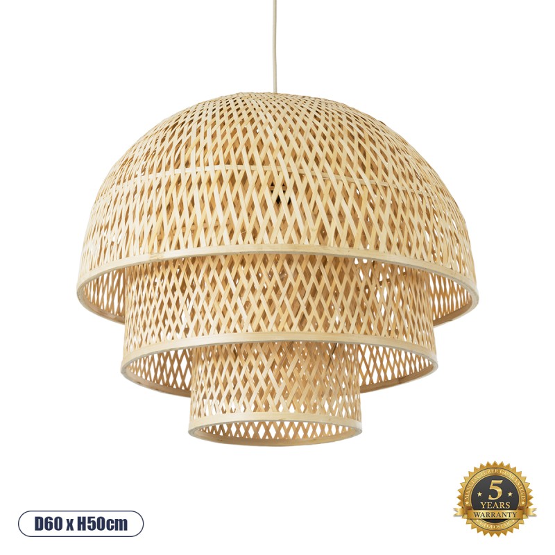 GLOBOSTAR® HIROKA 01836 Boho Κρεμαστό Φωτιστικό Οροφής με Ντουί 1 x E27 AC 220-240V IP20 - Μπεζ - Μ60 x Π60 x Υ50cm GLOBOSTAR® HIROKA 01836 Boho Κρεμαστό Φωτιστικό Οροφής με Ντουί 1 x E27 AC 220-240V IP20 - Μπεζ - Μ60 x Π60 x Υ50cm