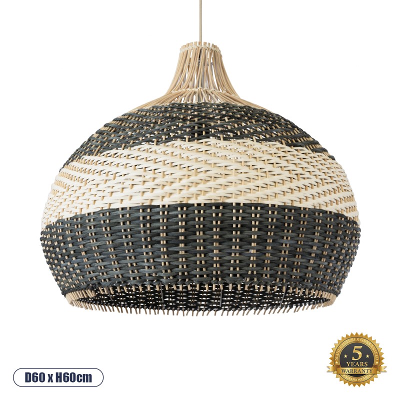 GLOBOSTAR® BARBADOS 01947 Boho Κρεμαστό Φωτιστικό Οροφής με Ντουί 1 x E27 AC 220-240V IP20 - Μπεζ & Λαδί - Μ60 x Π60 x Υ60cm GLOBOSTAR® BARBADOS 01947 Boho Κρεμαστό Φωτιστικό Οροφής με Ντουί 1 x E27 AC 220-240V IP20 - Μπεζ & Λαδί - Μ60 x Π60 x Υ60cm