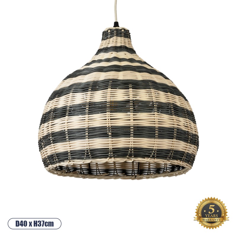 GLOBOSTAR® JAMAICA 01954 Boho Κρεμαστό Φωτιστικό Οροφής με Ντουί 1 x E27 AC 220-240V IP20 - Μπεζ & Λαδί - Μ40 x Π40 x Υ37cm GLOBOSTAR® JAMAICA 01954 Boho Κρεμαστό Φωτιστικό Οροφής με Ντουί 1 x E27 AC 220-240V IP20 - Μπεζ & Λαδί - Μ40 x Π40 x Υ37cm