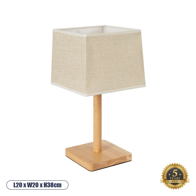 GLOBOSTAR® KOLIPE 02038 Boho Επιτραπέζιο Φωτιστικό Πορτατίφ με Ντουί 1 x E27 AC 220-240V IP20 - Μπεζ - Μ18 x Π18 x Υ25cm GLOBOSTAR® KOLIPE 02038 Boho Επιτραπέζιο Φωτιστικό Πορτατίφ με Ντουί 1 x E27 AC 220-240V IP20 - Μπεζ - Μ18 x Π18 x Υ25cm