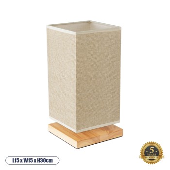 GLOBOSTAR® ARUBA 02041 Boho Επιτραπέζιο Φωτιστικό Πορτατίφ με Ντουί 1 x E27 AC 220-240V IP20 - Μπεζ - Μ15 x Π15 x Υ30cm GLOBOSTAR® ARUBA 02041 Boho Επιτραπέζιο Φωτιστικό Πορτατίφ με Ντουί 1 x E27 AC 220-240V IP20 - Μπεζ - Μ15 x Π15 x Υ30cm