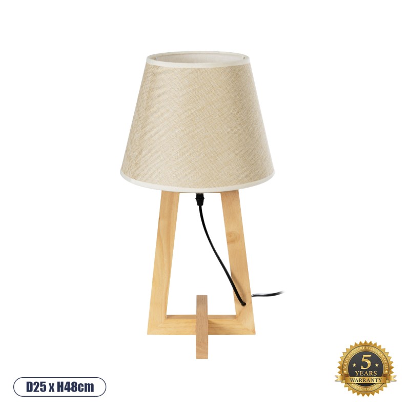GloboStar® TAKIKO 02042 Μοντέρνο Επιτραπέζιο Φωτιστικό Πορτατίφ Μονόφωτο 1 x E27 IP20 Μπεζ Ξύλο με Μπεζ Ύφασμα - Μ25 x Π25 x Υ48cm GloboStar® TAKIKO 02042 Μοντέρνο Επιτραπέζιο Φωτιστικό Πορτατίφ Μονόφωτο 1 x E27 IP20 Μπεζ Ξύλο με Μπεζ Ύφασμα - Μ25 x Π25 x Υ48cm