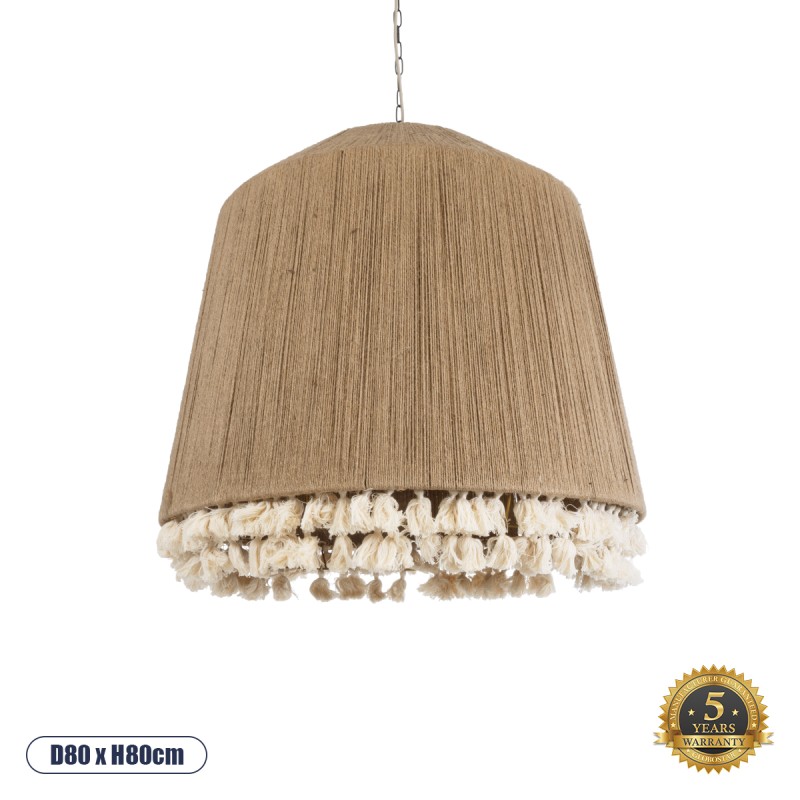 GLOBOSTAR® PUERTORICO 02093 Boho Κρεμαστό Φωτιστικό Οροφής με Ντουί 3 x E27 AC 220-240V IP20 - Μπεζ - Μ80 x Π80 x Υ80cm GLOBOSTAR® PUERTORICO 02093 Boho Κρεμαστό Φωτιστικό Οροφής με Ντουί 3 x E27 AC 220-240V IP20 - Μπεζ - Μ80 x Π80 x Υ80cm