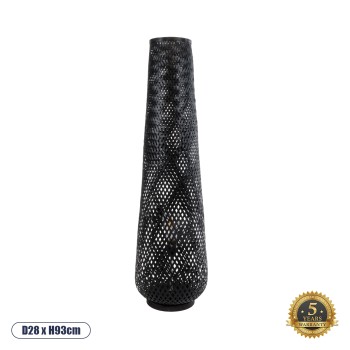 GloboStar® MAMIZU 02110 Boho Επιδαπέδιο Φωτιστικό Μονόφωτο 1 x E27 IP20 Μαύρο Ξύλο - Μ28 x Π28 x Υ93cm GloboStar® MAMIZU 02110 Boho Επιδαπέδιο Φωτιστικό Μονόφωτο 1 x E27 IP20 Μαύρο Ξύλο - Μ28 x Π28 x Υ93cm