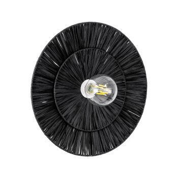 GLOBOSTAR® COLOMBO 02280 Boho Φωτιστικό Τοίχου - Απλίκα με Ντουί 1 x E27 AC 220-240V IP20 - Μαύρο - Μ40 x Π40 x Υ9cm GLOBOSTAR® COLOMBO 02280 Boho Φωτιστικό Τοίχου - Απλίκα με Ντουί 1 x E27 AC 220-240V IP20 - Μαύρο - Μ40 x Π40 x Υ9cm