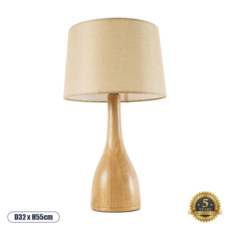 GloboStar® BERKBAY 02319 Boho Επιτραπέζιο Φωτιστικό Πορτατίφ Μονόφωτο 1 x E27 IP20 Μπεζ Ξύλο με Μπεζ Ύφασμα - Μ32 x Π32 x Υ55cm GloboStar® BERKBAY 02319 Boho Επιτραπέζιο Φωτιστικό Πορτατίφ Μονόφωτο 1 x E27 IP20 Μπεζ Ξύλο με Μπεζ Ύφασμα - Μ32 x Π32 x Υ55cm
