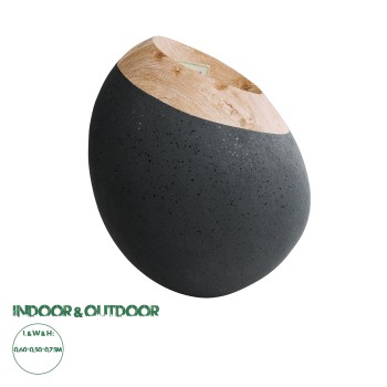 GloboStar® Artificial Garden RAVELLO 20747 Επιδαπέδιο Πολυεστερικό Τσιμεντένιο Κασπώ Γλάστρα - Flower Pot Μαύρο με Καφέ Μ60 x Π50 x Υ75cm GloboStar® Artificial Garden RAVELLO 20747 Επιδαπέδιο Πολυεστερικό Τσιμεντένιο Κασπώ Γλάστρα - Flower Pot Μαύρο με Καφέ Μ60 x Π50 x Υ75cm