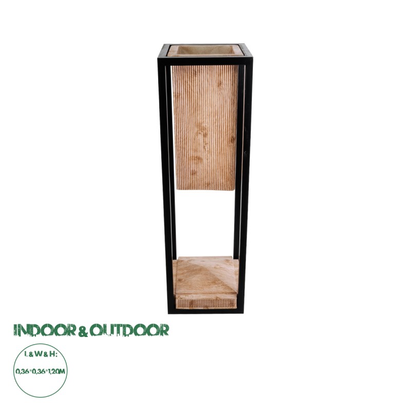 GloboStar® Artificial Garden CASSIANO 20752 Επιδαπέδιο Μεταλλικό Τσιμεντένιο Κασπώ Γλάστρα - Flower Pot Καφέ με Μαύρο Μ36 x Π36 x Υ120cm GloboStar® Artificial Garden CASSIANO 20752 Επιδαπέδιο Μεταλλικό Τσιμεντένιο Κασπώ Γλάστρα - Flower Pot Καφέ με Μαύρο Μ36 x Π36 x Υ120cm