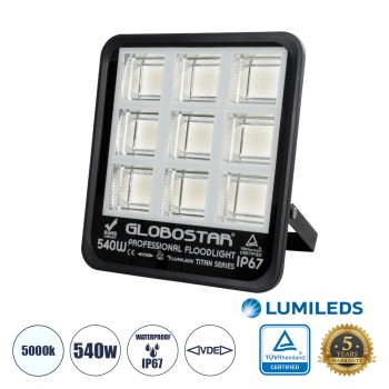 GLOBOSTAR® TITAN 61436 Προβολέας για Γήπεδα Tennis & Ποδοσφαίρου 5x5 LED 540W 67500lm 60°x90° AC 220-240V Αδιάβροχο IP67 Φυσικό Λευκό 5000K - Lumileds SMD Chip - TÜV Rheinland Certified - Μαύρο Ματ - Μ38 x Π8 x Υ42cm - 5 Χρόνια Εγγύηση GLOBOSTAR® TITAN 61436 Προβολέας για Γήπεδα Tennis & Ποδοσφαίρου 5x5 LED 540W 67500lm 60°x90° AC 220-240V Αδιάβροχο IP67 Φυσικό Λευκό 5000K - Lumileds SMD Chip - TÜV Rheinland Certified - Μαύρο Ματ - Μ38 x Π8 x Υ42cm - 5 Χρόνια Εγγύηση