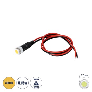 GloboStar® SMD-LED 81483 Υψηλής Ισχύος SMD LED 0.15W DC 12V - Φ0.7 x Υ2.3cm - Θερμό Λευκό 3000K - Dimmable - 2 Χρόνια Εγγύηση GloboStar® SMD-LED 81483 Υψηλής Ισχύος SMD LED 0.15W DC 12V - Φ0.7 x Υ2.3cm - Θερμό Λευκό 3000K - Dimmable - 2 Χρόνια Εγγύηση