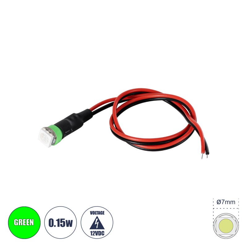 GloboStar® SMD-LED 81486 Υψηλής Ισχύος SMD LED 0.15W DC 12V - Φ0.7 x Υ2.3cm - Πράσινο - Dimmable - 2 Χρόνια Εγγύηση GloboStar® SMD-LED 81486 Υψηλής Ισχύος SMD LED 0.15W DC 12V - Φ0.7 x Υ2.3cm - Πράσινο - Dimmable - 2 Χρόνια Εγγύηση