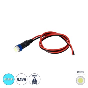 GloboStar® SMD-LED 81488 Υψηλής Ισχύος SMD LED 0.15W DC 12V - Φ0.7 x Υ2.3cm - Ice Blue - Dimmable - 2 Χρόνια Εγγύηση GloboStar® SMD-LED 81488 Υψηλής Ισχύος SMD LED 0.15W DC 12V - Φ0.7 x Υ2.3cm - Ice Blue - Dimmable - 2 Χρόνια Εγγύηση