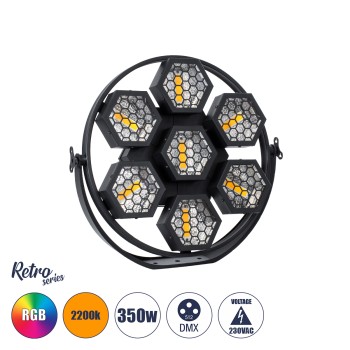 HEXA® HALO 51195 Stage Φωτιστικό Ειδικών Εφέ Digital Matrix Pixel & Blinder LED 434W 120° AC 220-240V IP20 7 x 50W COB Chip & 168 x 0.5W SMD5050 Chip Ultra Θερμό Λευκό 2200K & Πολύχρωμο RGB Dimmable DMX512 Protocol - Μ50 x Π10.5 x Υ47cm - 2 Χρ HEXA® HALO 51195 Stage Φωτιστικό Ειδικών Εφέ Digital Matrix Pixel & Blinder LED 434W 120° AC 220-240V IP20 7 x 50W COB Chip & 168 x 0.5W SMD5050 Chip Ultra Θερμό Λευκό 2200K & Πολύχρωμο RGB Dimmable DMX512 Protocol - Μ50 x Π10.5 x Υ47cm - 2 Χρ