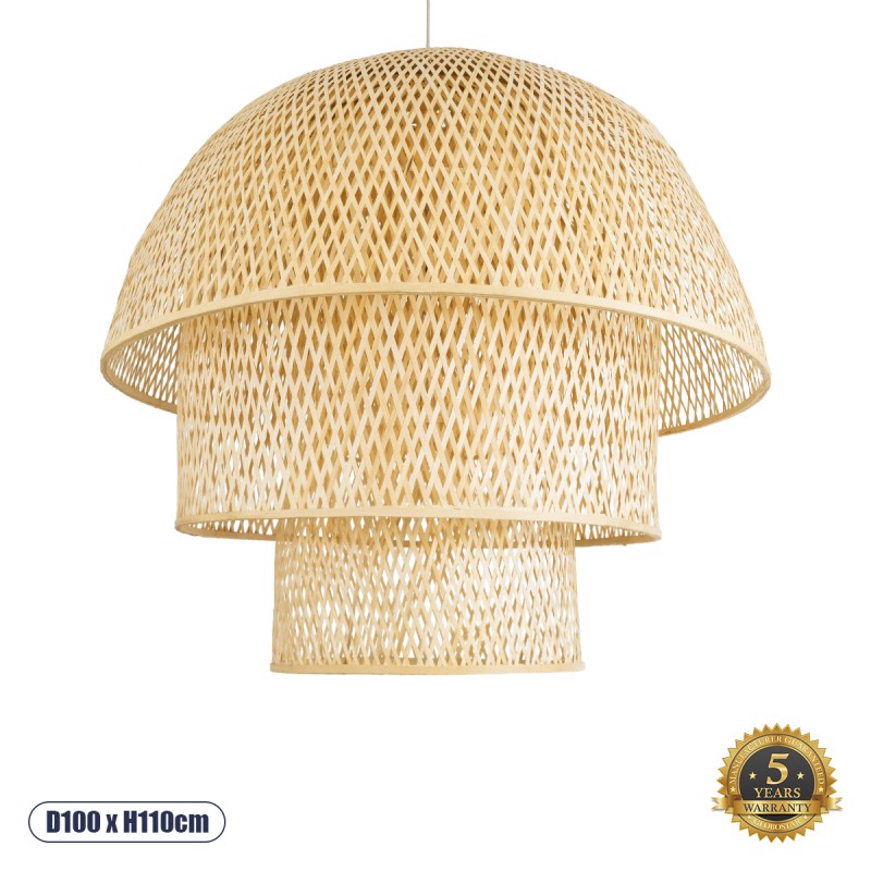 GLOBOSTAR® HIROKA 02046 Boho Κρεμαστό Φωτιστικό Οροφής με Ντουί 1 x E27 AC 220-240V IP20 - Μπεζ - Μ100 x Π100 x Υ110cm GLOBOSTAR® HIROKA 02046 Boho Κρεμαστό Φωτιστικό Οροφής με Ντουί 1 x E27 AC 220-240V IP20 - Μπεζ - Μ100 x Π100 x Υ110cm