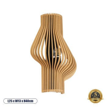 GLOBOSTAR® MIHIRO 02174 Boho Φωτιστικό Τοίχου - Απλίκα με Ντουί 1 x E27 AC 220-240V IP20 - Μπεζ - Μ25 x Π13 x Υ40cm GLOBOSTAR® MIHIRO 02174 Boho Φωτιστικό Τοίχου - Απλίκα με Ντουί 1 x E27 AC 220-240V IP20 - Μπεζ - Μ25 x Π13 x Υ40cm