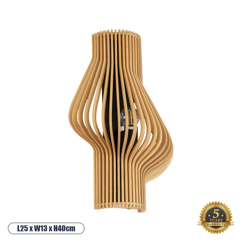 GLOBOSTAR® MIHIRO 02174 Boho Φωτιστικό Τοίχου - Απλίκα με Ντουί 1 x E27 AC 220-240V IP20 - Μπεζ - Μ25 x Π13 x Υ40cm GLOBOSTAR® MIHIRO 02174 Boho Φωτιστικό Τοίχου - Απλίκα με Ντουί 1 x E27 AC 220-240V IP20 - Μπεζ - Μ25 x Π13 x Υ40cm