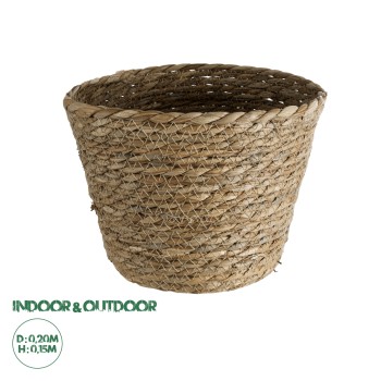 GloboStar® Artificial Garden PATMOS 20269 Διακοσμητικό Πλεκτό Καλάθι - Κασπώ Γλάστρα - Flower Pot Καφέ Φ20 x Υ15cm GloboStar® Artificial Garden PATMOS 20269 Διακοσμητικό Πλεκτό Καλάθι - Κασπώ Γλάστρα - Flower Pot Καφέ Φ20 x Υ15cm