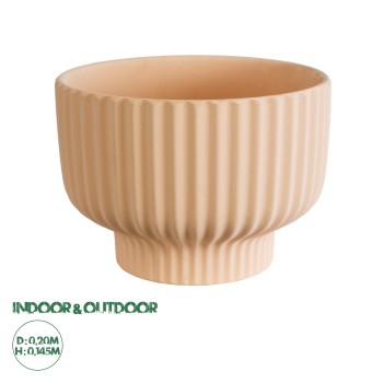 GloboStar® Artificial Garden OAXACA 20501 Διακοσμητικό Κεραμικό Κασπώ Γλάστρα - Flower Pot Σομόν Φ20 x Υ14.5cm GloboStar® Artificial Garden OAXACA 20501 Διακοσμητικό Κεραμικό Κασπώ Γλάστρα - Flower Pot Σομόν Φ20 x Υ14.5cm